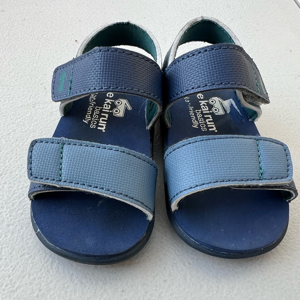 See Kai Run Navy and Light Blue Velcro Sandals
